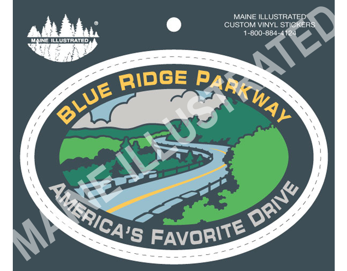 BLUE RIDEWAY PARKWAY AMERICAS FAVORITE DRIVE Maine Illustrators